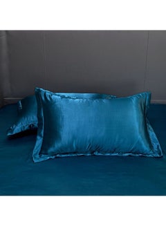 Sharpdo 4-Piece Duvet Cover Set Polyester Blue 220x240cm  - Image 5