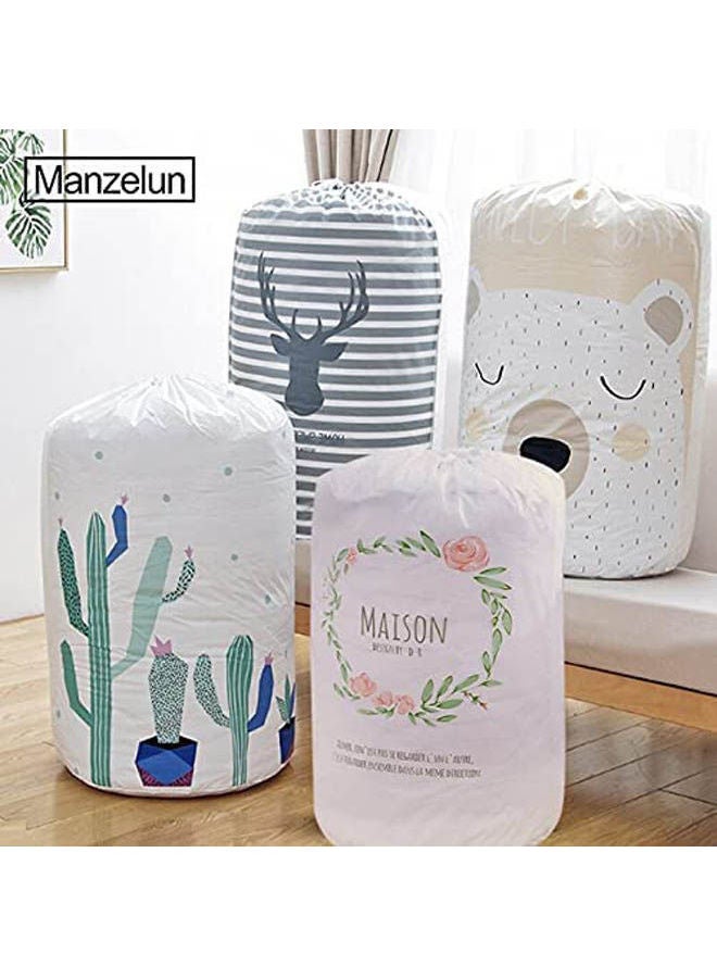 Large Storage Bag For Clothes Packaging Toy Quilt Wardrobe Clothes Storage Bags For Bedding Pillow Blanket random color Multicolour  - Image 3