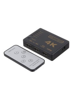 keendex HDMI Switch 5x1 With IR Wireless Remote Control (Support Ultra HD 3D 4k) Black 