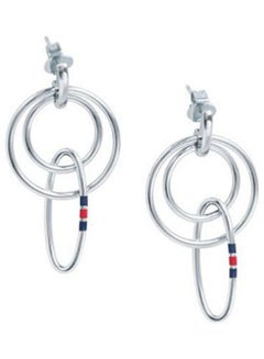 تومي هيلفيغر One Size Stainless Steel Dangle Earrings 