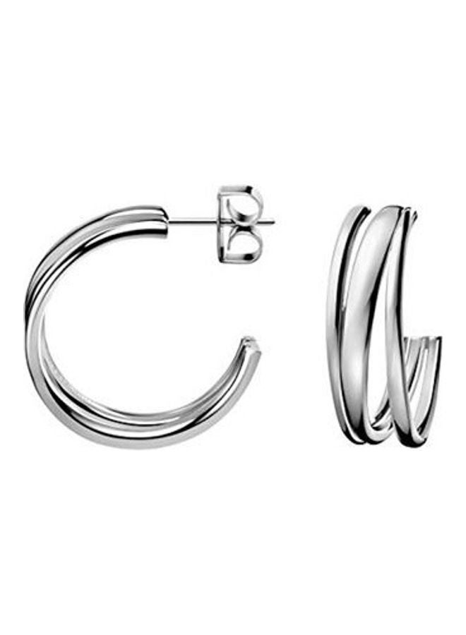 CALVIN KLEIN - One Size Stainless Steel Clip Ons Earrings - Image 1