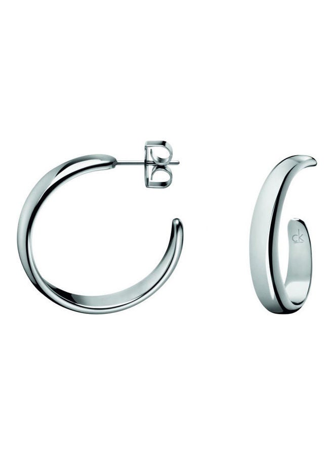 CALVIN KLEIN - One Size Stainless Steel Clip Ons Earrings - Image 1
