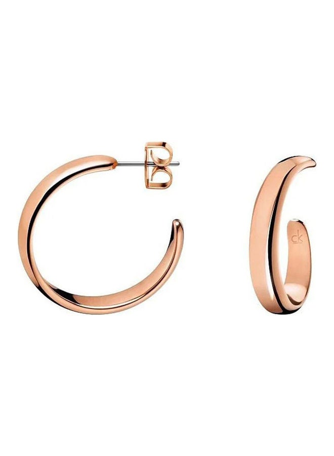 كالفن كلاين One Size Stainless Steel Clip Ons Earrings 