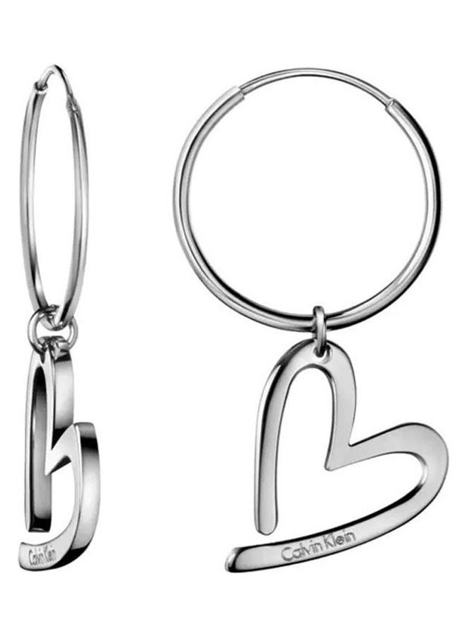 CALVIN KLEIN One Size Stainless Steel Dangle Earrings 