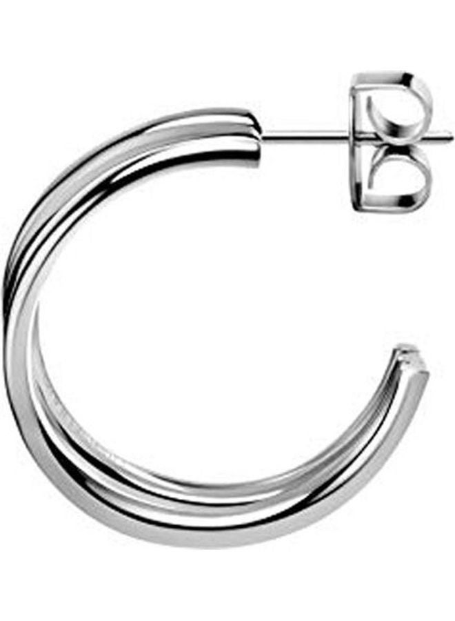 CALVIN KLEIN - One Size Stainless Steel Clip Ons Earrings - Image 1
