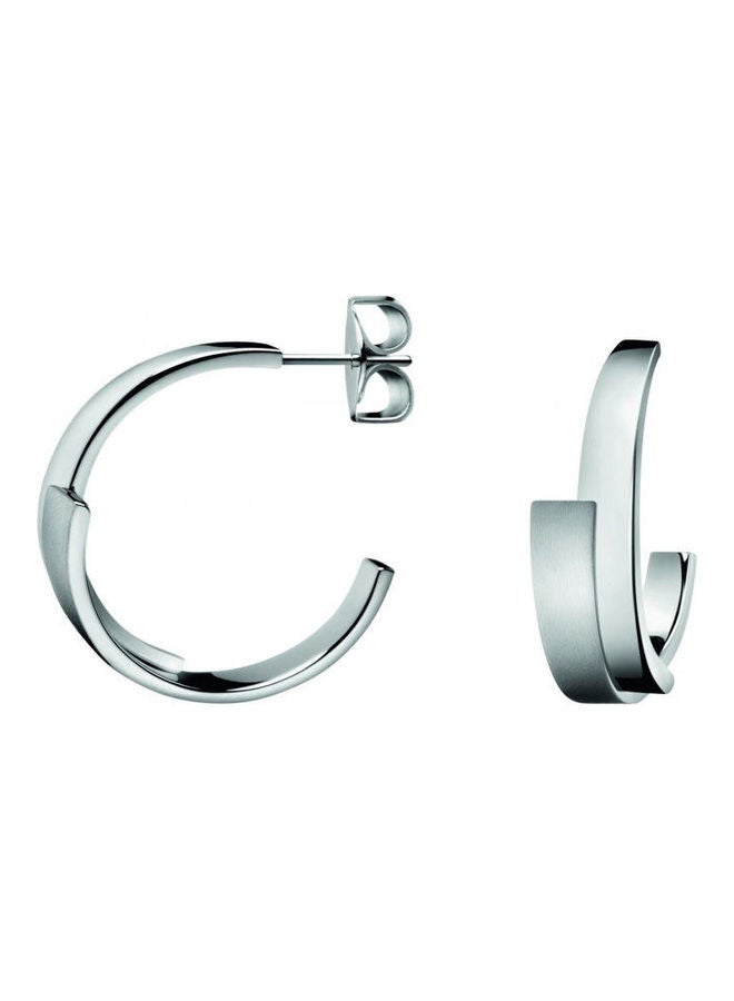 CALVIN KLEIN - One Size Stainless Steel Clip Ons Earrings - Image 1