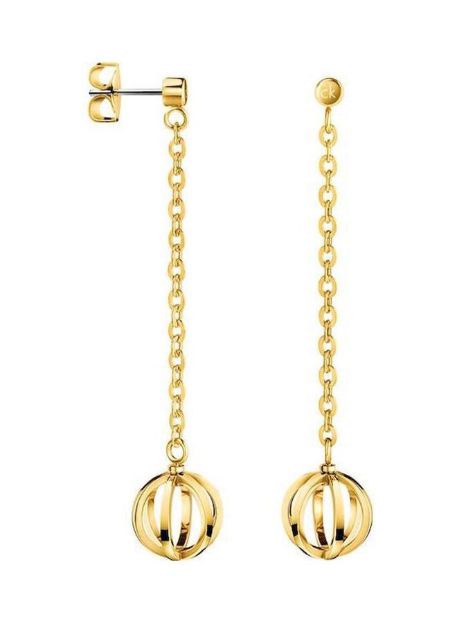 CALVIN KLEIN One Size Stainless Steel Dangle Earrings