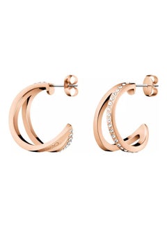 CALVIN KLEIN One Size Stainless Steel Clip Ons Earrings 