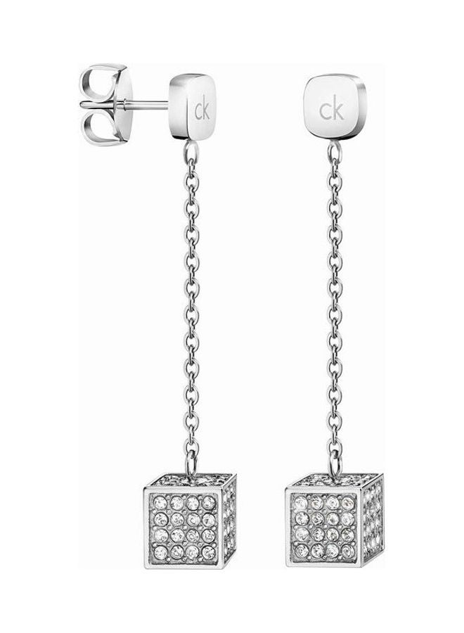 CALVIN KLEIN - One Size Stainless Steel Dangle Earrings - Image 1