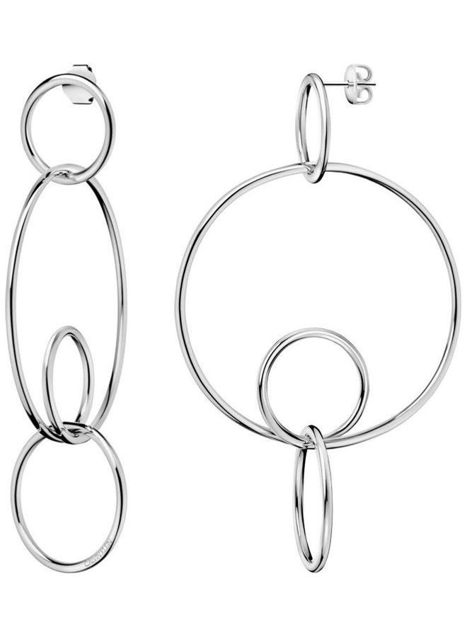 CALVIN KLEIN - One Size Stainless Steel Dangle Earrings - Image 1
