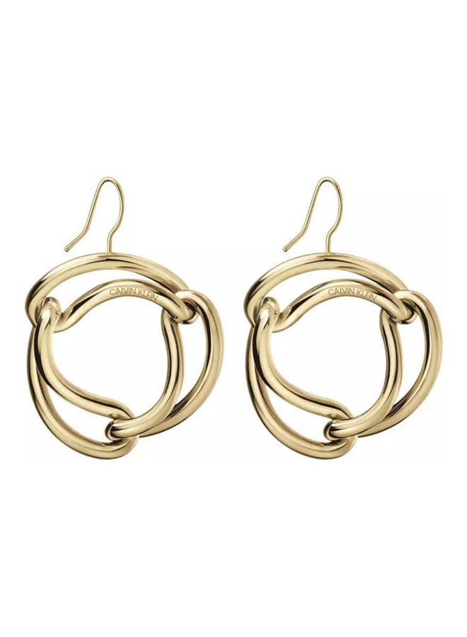 كالفن كلاين One Size Stainless Steel Hoop Earrings 