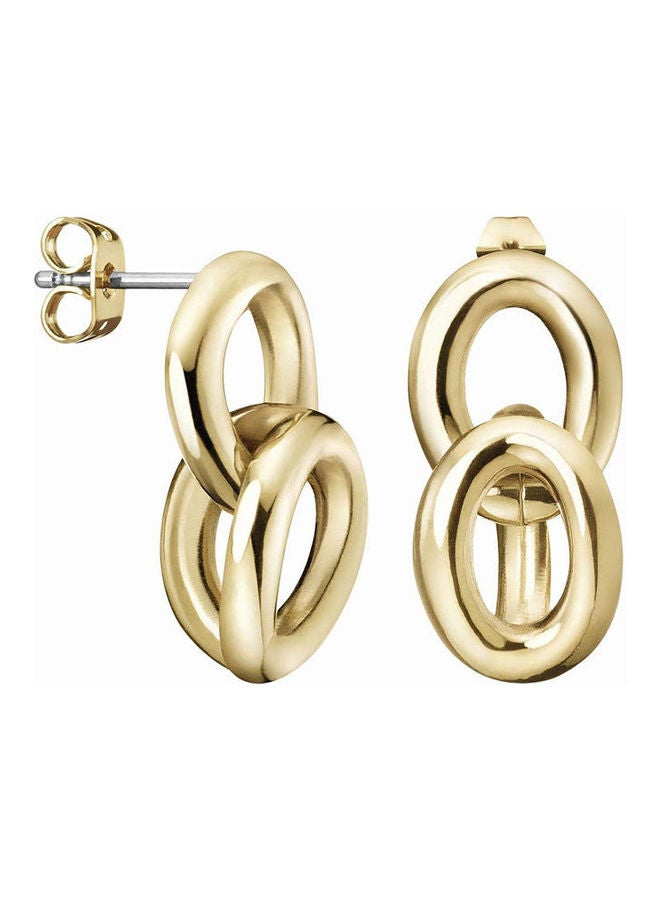 CALVIN KLEIN One Size Stainless Steel Dangle Earrings
