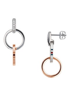 تومي هيلفيغر One Size Stainless Steel Dangle Earrings 