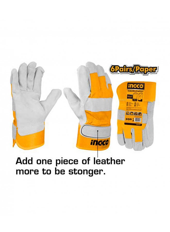INGCO Heat Resistant Gloves Yellow/Grey  - Image 2