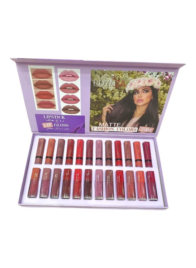 روينزا مجموعة أحمر الشفاه وملمع الشفاه مكونة من 24 قطعة - Image 2