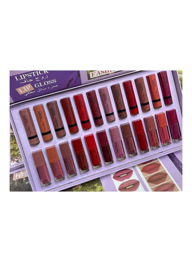 روينزا مجموعة أحمر الشفاه وملمع الشفاه مكونة من 24 قطعة - Image 3