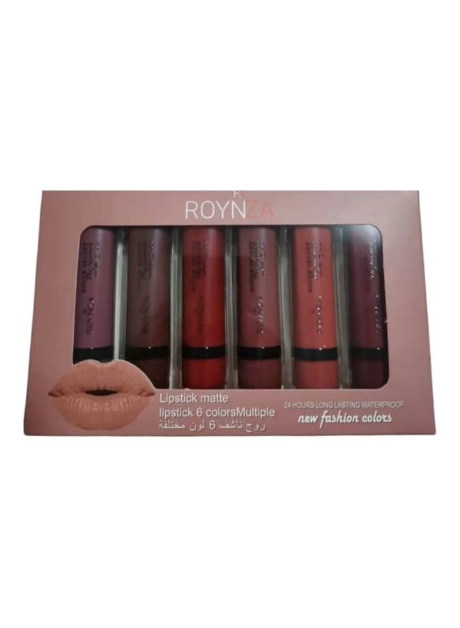 روينزا مجموعة 6 قطع لأحمر شفاه غير لامع متعدد الألوان - Image 5