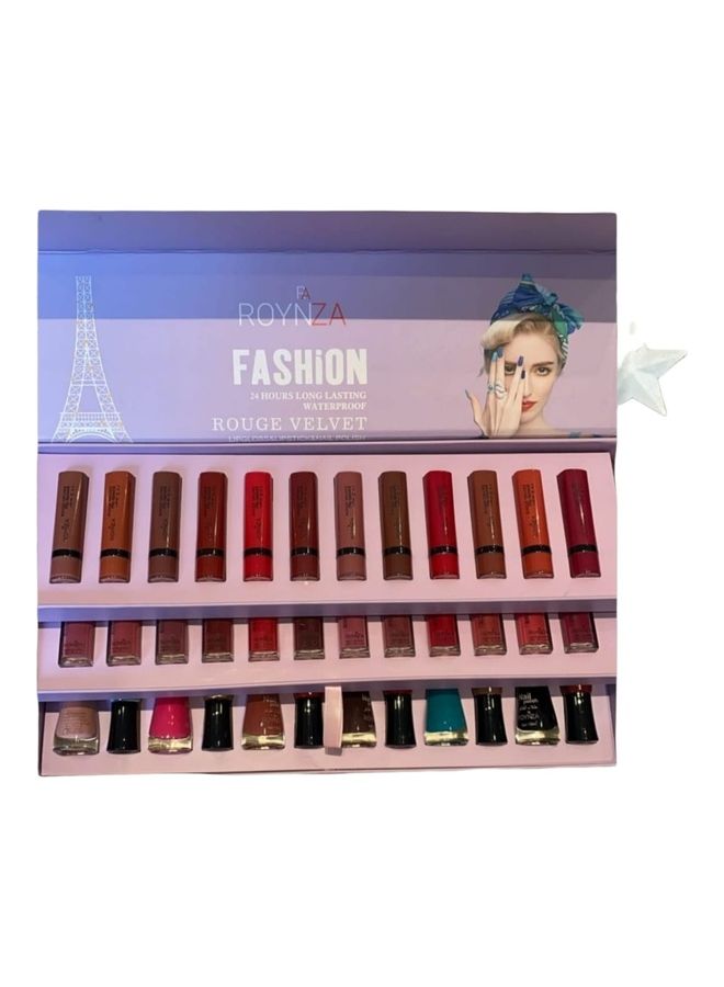 روينزا مجموعة أحمر الشفاه السائلة والجافة مكونة من 36 قطعة - Image 2