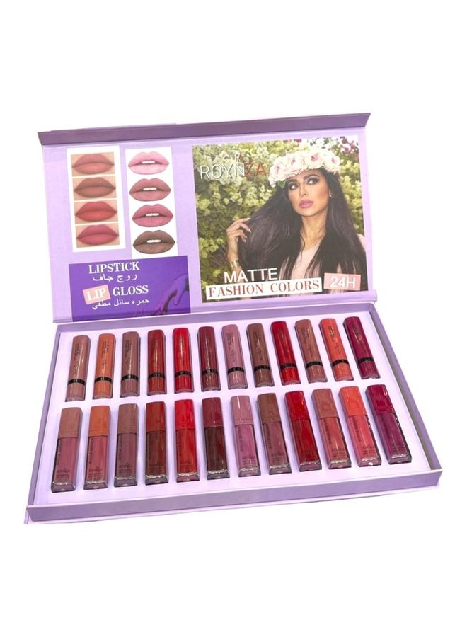روينزا مجموعة أحمر الشفاه وملمع الشفاه مكونة من 24 قطعة - Image 1