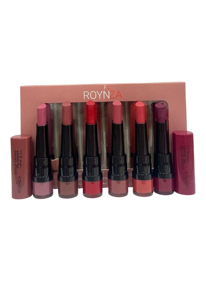 روينزا مجموعة 6 قطع لأحمر شفاه غير لامع متعدد الألوان - Image 1