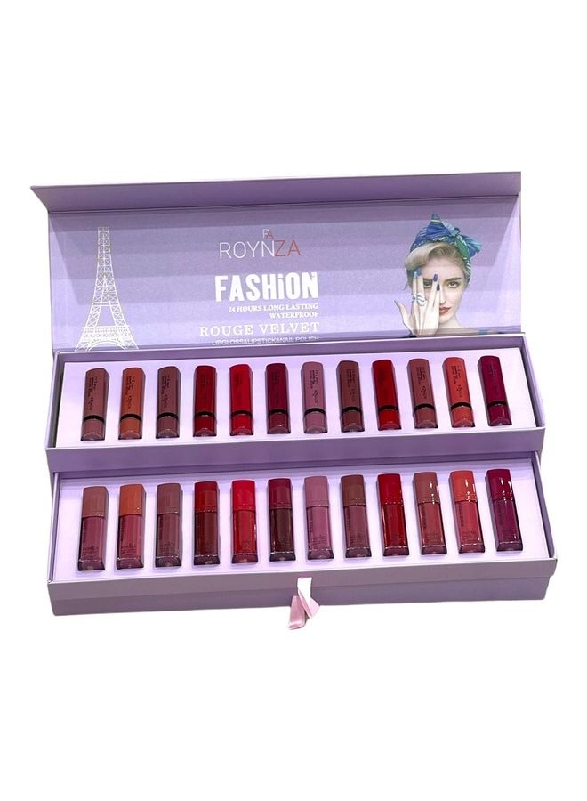 روينزا مجموعة أحمر الشفاه السائلة والجافة مكونة من 36 قطعة - Image 3