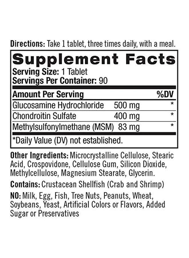 NATROL - Glucosamine Chondroitin MSM Dietary Supplement 90 Tablets - Image 1