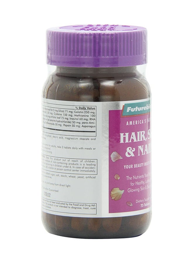 Hair Skin And Nails Multivitamin - 75 Tablets - v1646744605/N37101262A_4