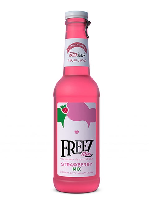 Strawberry Mix Carbonated Flavored Drink Glass Bottle 275ml