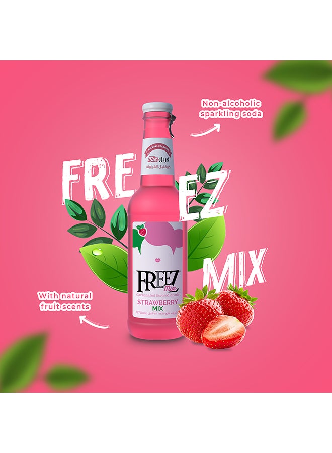 Freez Strawberry Mix Carbonated Flavored Drink Glass Bottle 275ml  - Image 3