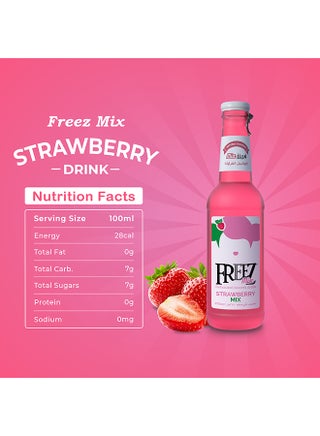 Strawberry Mix Carbonated Flavored Drink Glass Bottle 275ml - view 4