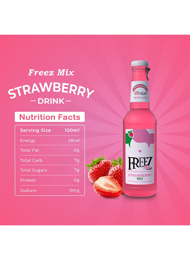 Freez Strawberry Mix Carbonated Flavored Drink Glass Bottle 275ml  - Image 4