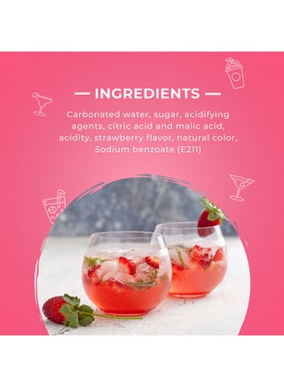 Strawberry Mix Carbonated Flavored Drink Glass Bottle 275ml - view 5