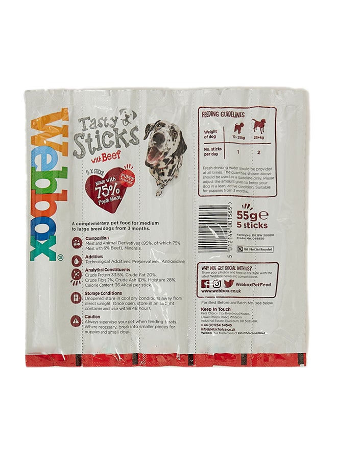 Webbox Dogs Treats Delight Sticks Beef 55grams  - Image 2