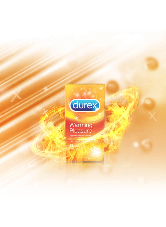 Durex - Warming Pleasure Condoms For Men 12 Pieces - Image 1