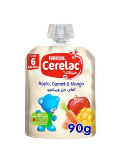 Cerelac Fruits And Vegetables Puree Pouch Apple Carrot Mango 90grams - v1646759632/N27682336A_1