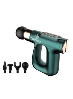 3 In 1 Portable Mini Deep Tissue PercussionHot CompressPulsed Massage Gun With 4 Heads For BackShoulderLegThighNeckArmCalf Muscles For Male And Female Athletes Green - v1646804419/N52351479A_1