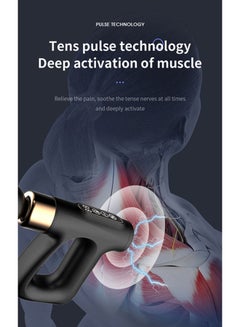 3 In 1 Portable Mini Deep Tissue PercussionHot CompressPulsed Massage Gun With 4 Heads For BackShoulderLegThighNeckArmCalf Muscles For Male And Female Athletes Green - v1646804419/N52351479A_4