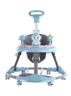 Anti-Rollover Foldable Portable Smooth Cushioned Seat Unique Design Walker - Blue