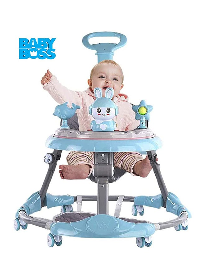 Cool Baby - Anti-Rollover Foldable Portable Smooth Cushioned Seat Unique Design Walker - Blue - Image 1