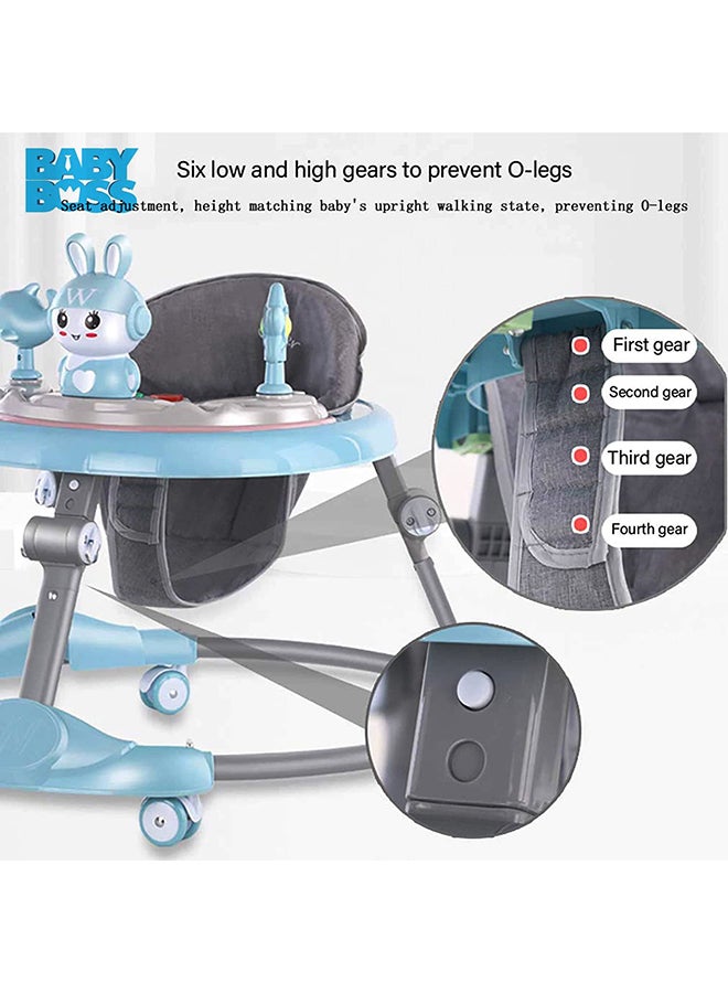 Anti-Rollover Foldable Portable Smooth Cushioned Seat Unique Design Walker - Blue - v1646809910/N36487775A_9