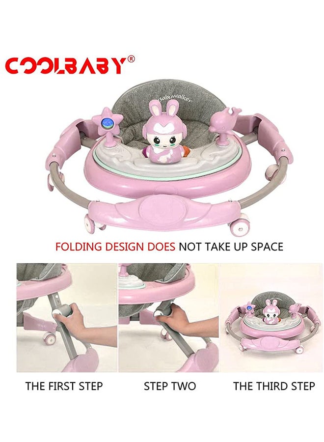 Cool Baby - 360 Degree Rotating Wheels Adjustable Baby Walker With Push Handle - Image 1