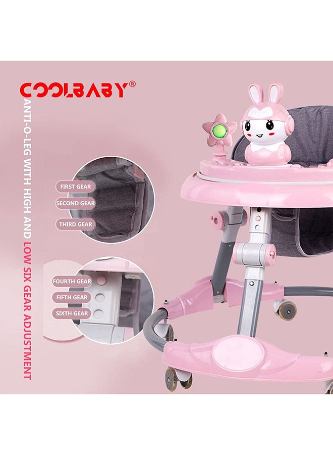Cool Baby - 360 Degree Rotating Wheels Adjustable Baby Walker With Push Handle - Image 1