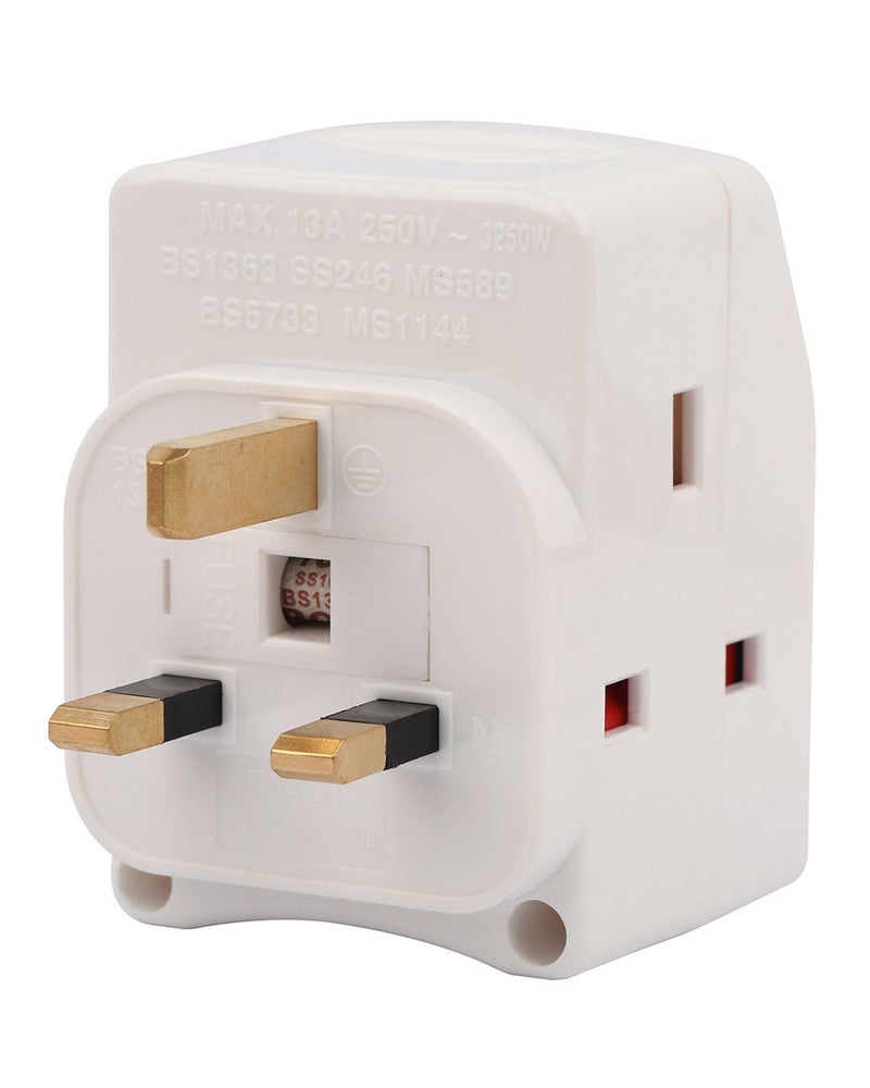 Terminator 3-Way Multi Adaptor White  - Image 3