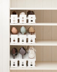 Like-It Set Of 6 Shoe Space Saver White  - Image 2