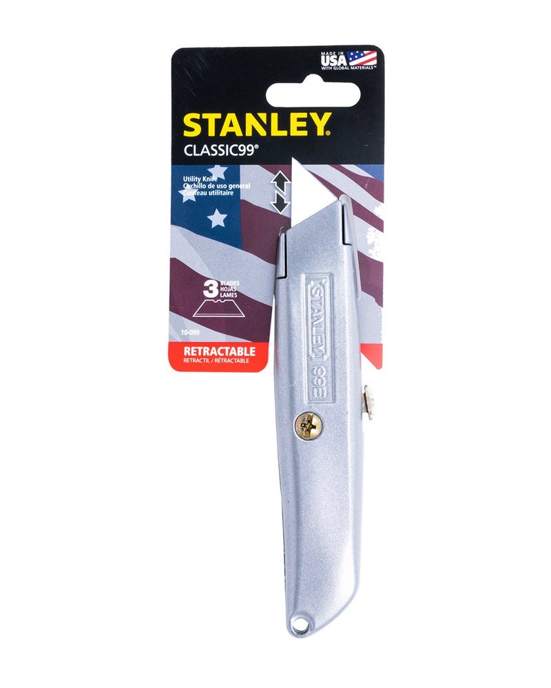 Stanley Classic 99 Retractable Utility Knife Silver 152mm Silver 152mm Silver 152mm  - Image 1