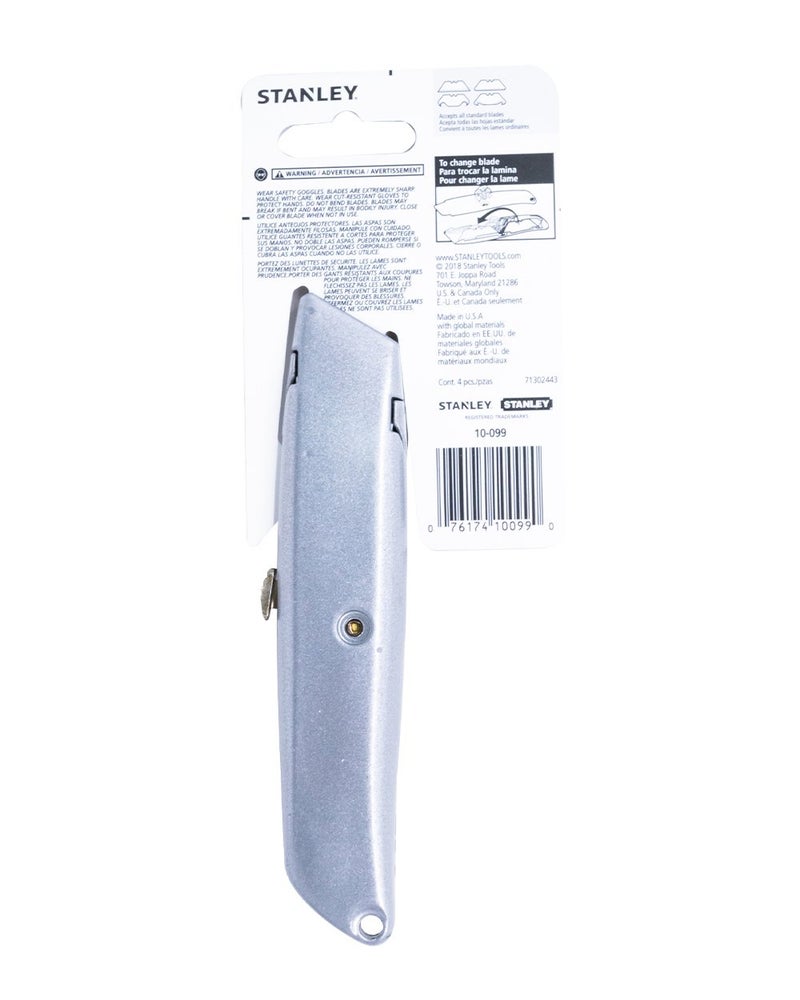 Stanley Classic 99 Retractable Utility Knife Silver 152mm Silver 152mm Silver 152mm  - Image 2