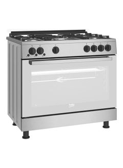 Beko Gas Cooker  - 5 Burners Full Safety Cooling Fan + Cooking Fan+ Cast Pan Support GGR-15115-DX-NS Silver  - Image 3
