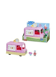 Peppa Pig Peppa  Peppa’s Adventures Peppa’s Ice Cream Truck Vehicle Preschool Toy, Speech and Sounds, Peppa Figure and Accessory, Ages 3 and Up  - Image 1