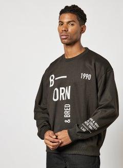 Slogan Sweatshirt Black
