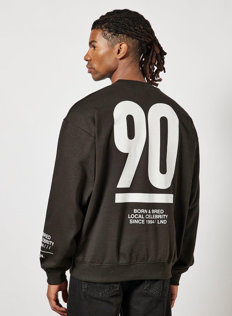 STATE 8 - Slogan Sweatshirt Black - Image 1
